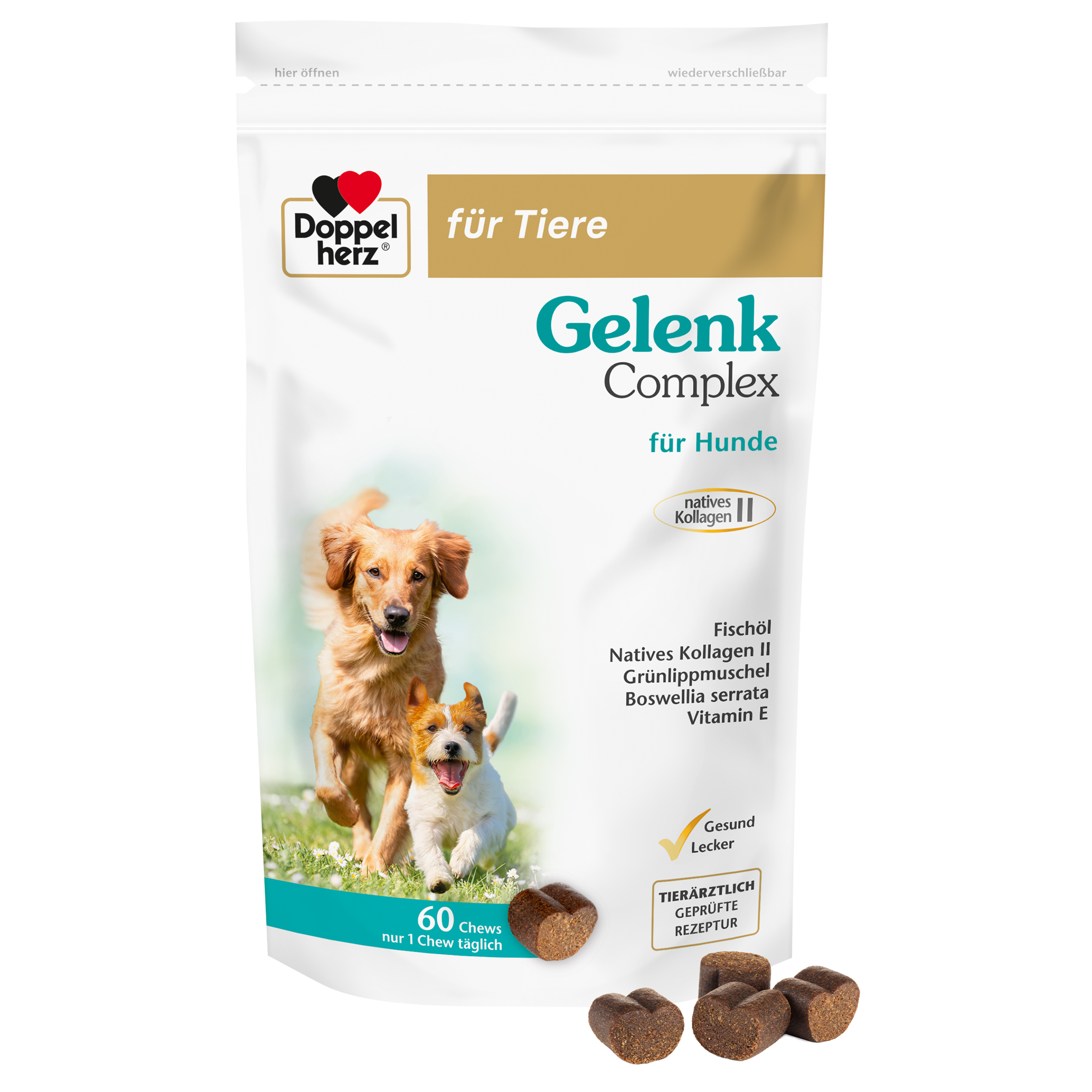 DOPPELHERZ für Tiere Gelenk Complex Chews f.Hunde DOPPELHERZ für Tiere Gelenk Complex Chews f.Hunde