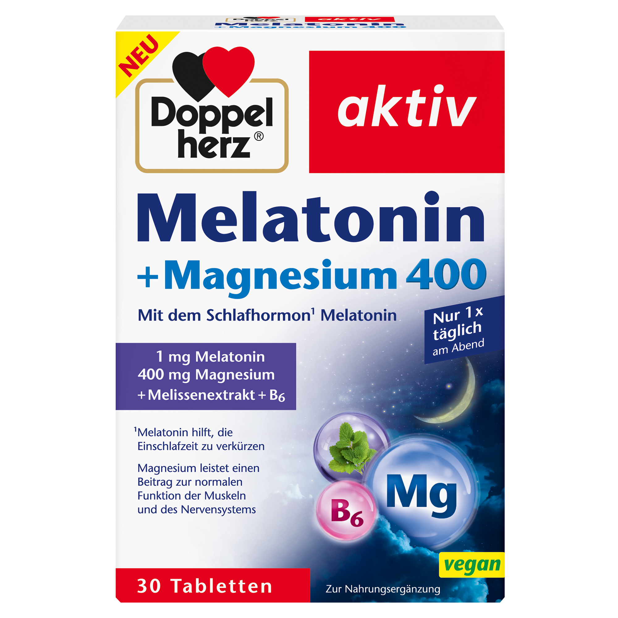 DOPPELHERZ Melatonin+Magnesium 400 Tabletten DOPPELHERZ Melatonin+Magnesium 400 Tabletten