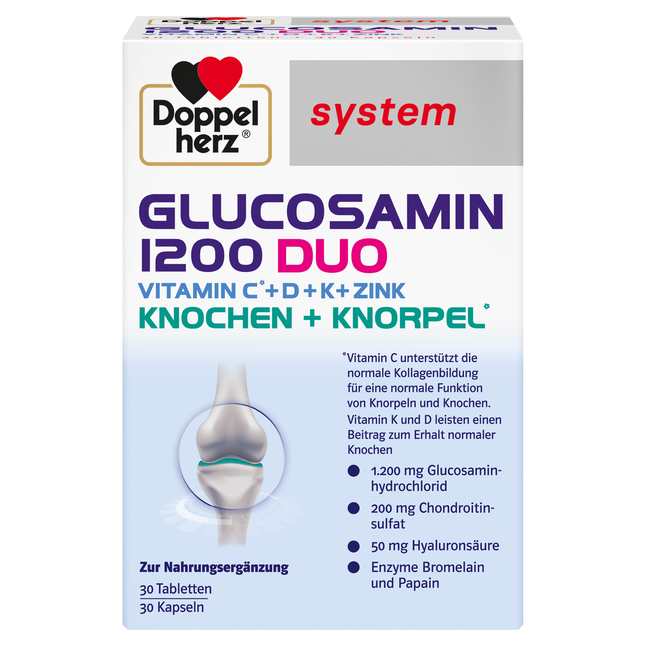 DOPPELHERZ Glucosamin 1200 Duo system Kombipackung DOPPELHERZ Glucosamin 1200 Duo system Kombipackung