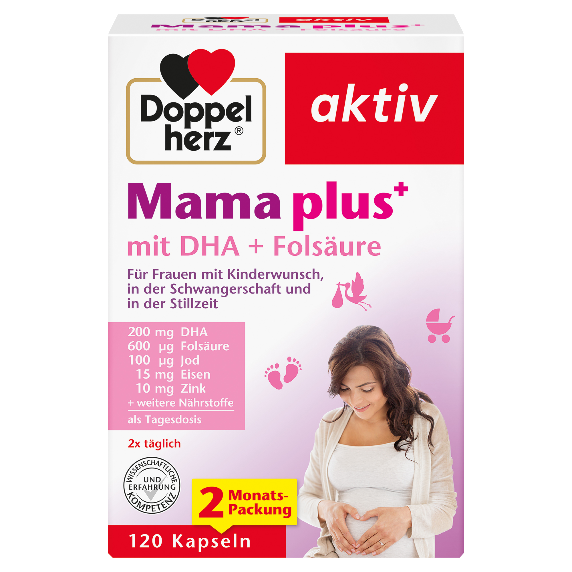 DOPPELHERZ Mama plus mit DHA+Folsäure Kapseln DOPPELHERZ Mama plus mit DHA+Folsäure Kapseln