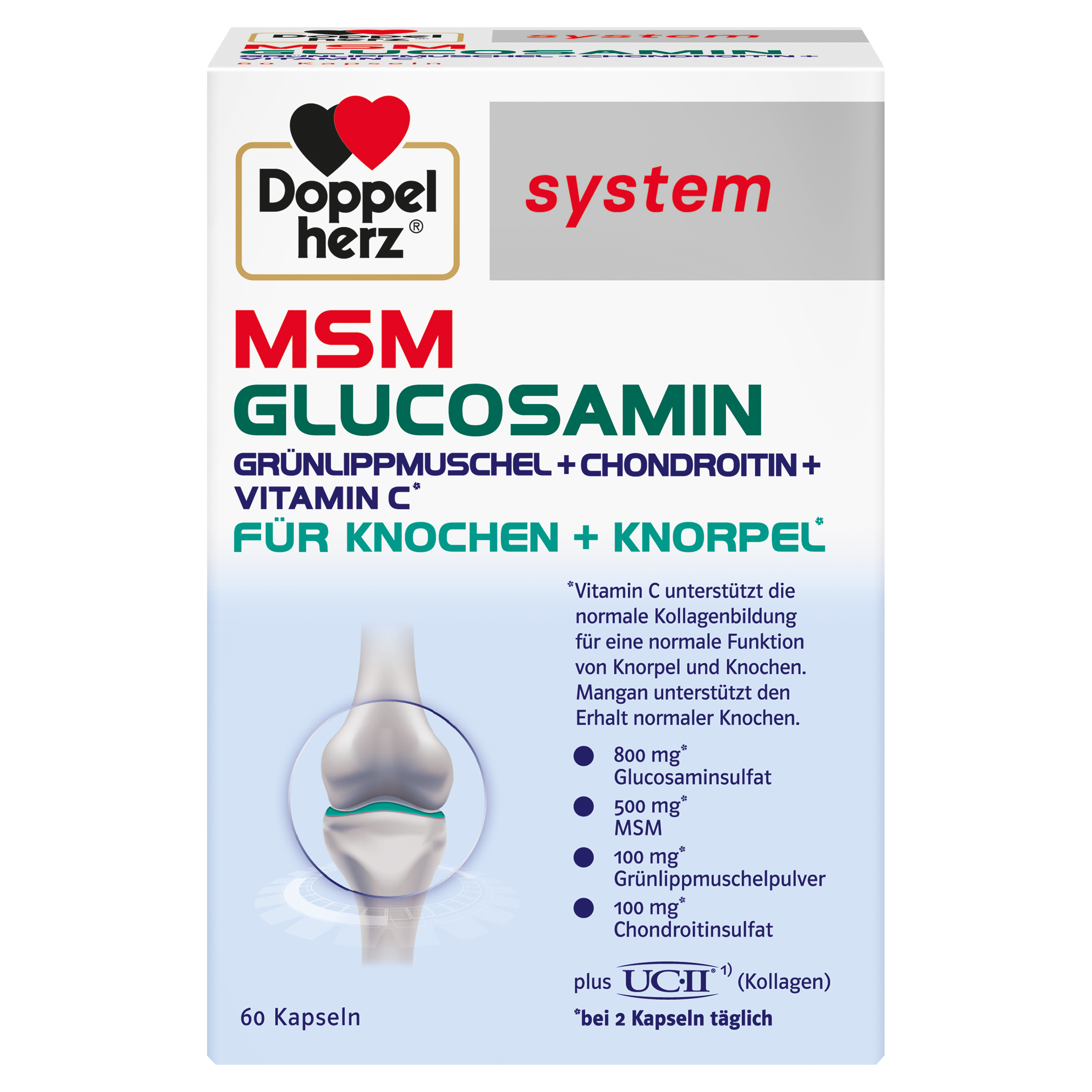 DOPPELHERZ MSM Glucosamin system Kapseln DOPPELHERZ MSM Glucosamin system Kapseln