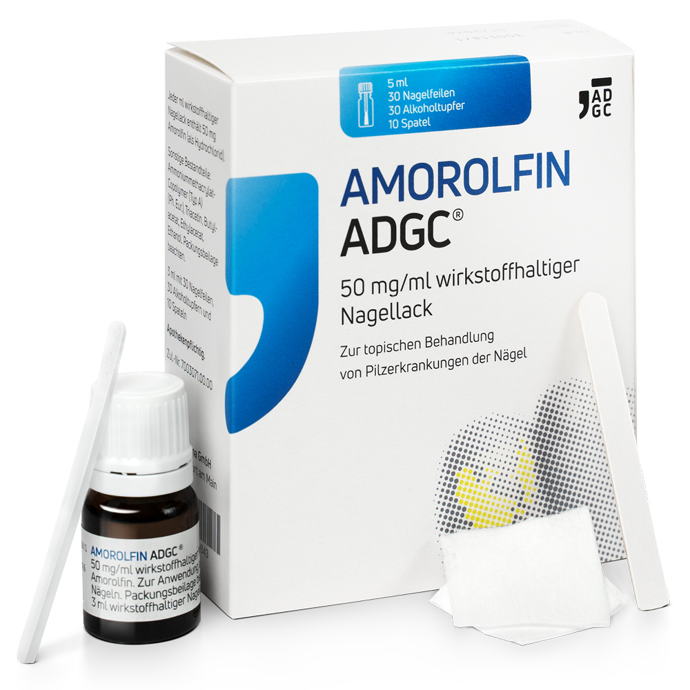 AMOROLFIN ADGC 50 mg/ml wirkstoffhalt.Nagellack AMOROLFIN ADGC 50 mg/ml wirkstoffhalt.Nagellack