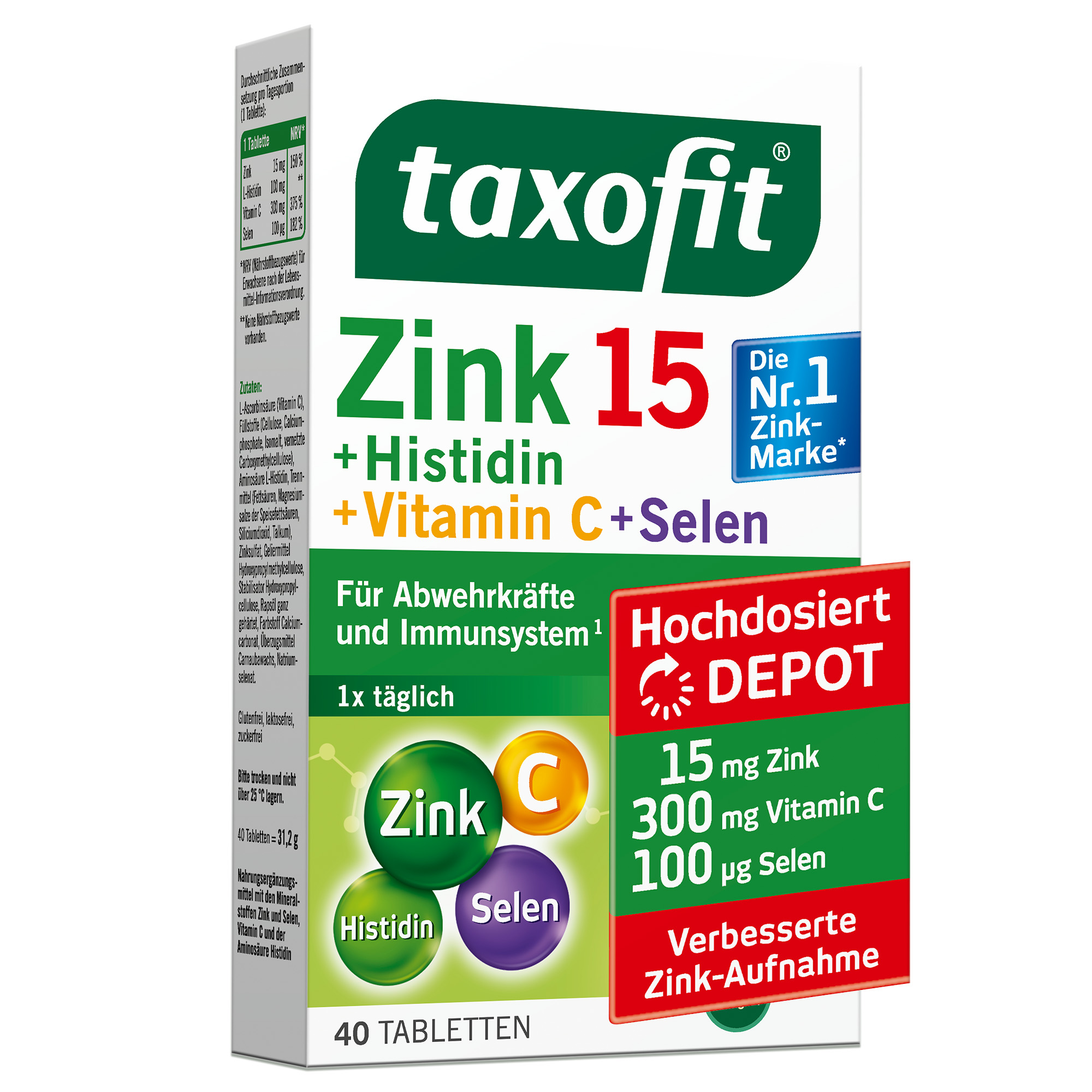 TAXOFIT Zink+Histidin+Selen Depot Tabletten TAXOFIT Zink+Histidin+Selen Depot Tabletten