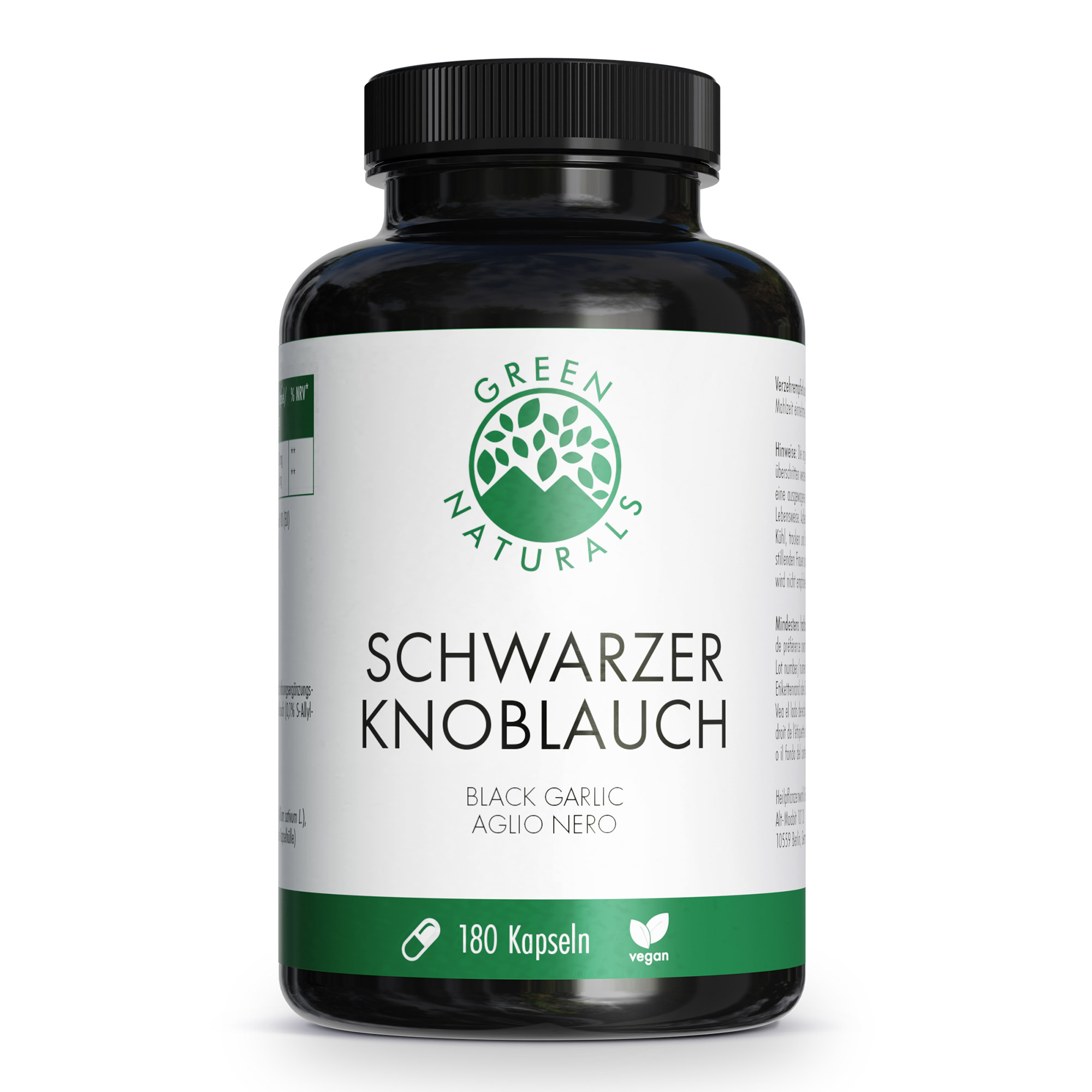 GREEN NATURALS schwarzer Knoblauch 600mg m.SAC Kps GREEN NATURALS schwarzer Knoblauch 600mg m.SAC Kps