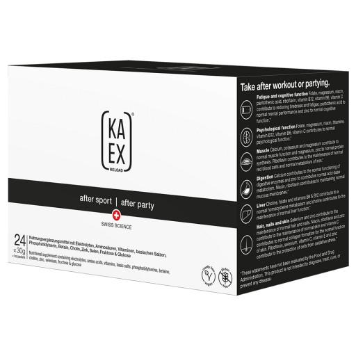 KAEX reload Pulver MultipackTrinkpulver after sport after party mit Elektrolyten, Aminosäuren, Vitaminen KAEX reload Pulver MultipackTrinkpulver after sport after party mit Elektrolyten, Aminosäuren, Vitaminen