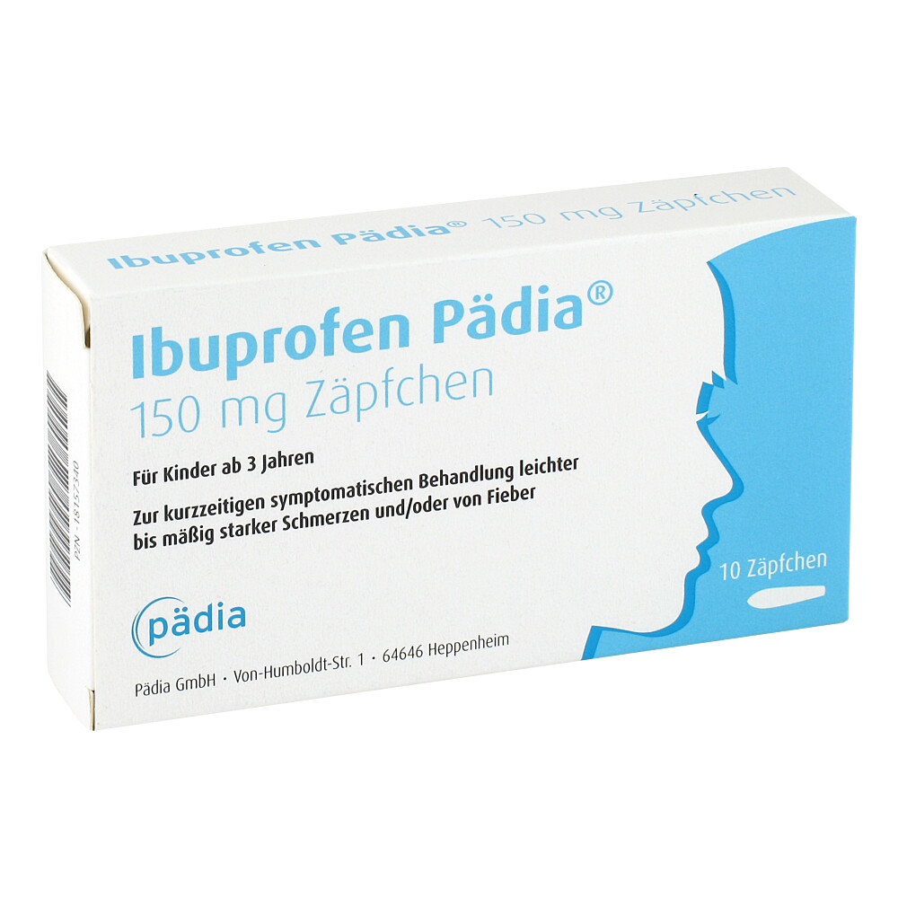 IBUPROFEN Pädia 150 mg Zäpfchen IBUPROFEN Pädia 150 mg Zäpfchen