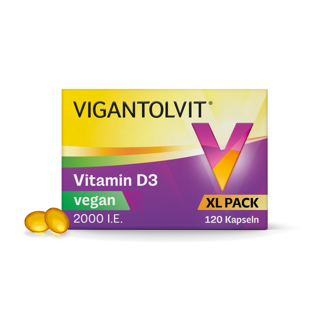 VIGANTOLVIT 2000 I.E. Vitamin D3 vegan Weichkaps. VIGANTOLVIT 2000 I.E. Vitamin D3 vegan Weichkaps.