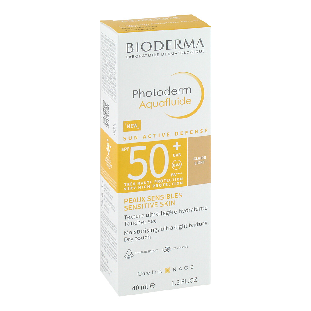 Photoderm Aquafluide LSF50+ hell getönt - Feuchtigkeitsspendender, mattierender Gesichtssonnenschutz mit einer leichten Aqua-Textur Photoderm Aquafluide LSF50+ hell getönt - Feuchtigkeitsspendender, mattierender Gesichtssonnenschutz mit einer leichten Aqua-Textur