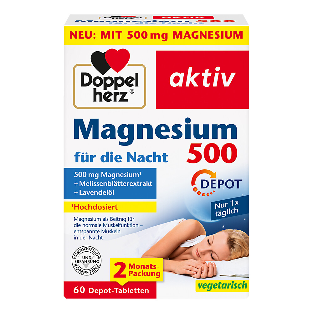 DOPPELHERZ Magnesium 500 für die Nacht Tabletten DOPPELHERZ Magnesium 500 für die Nacht Tabletten