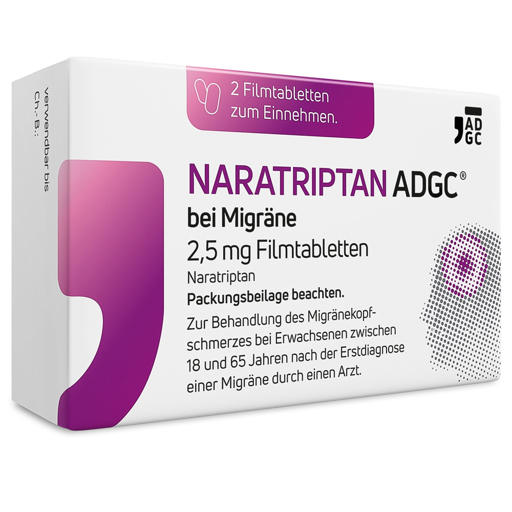 NARATRIPTAN ADGC bei Migräne 2,5 mg Filmtabletten NARATRIPTAN ADGC bei Migräne 2,5 mg Filmtabletten