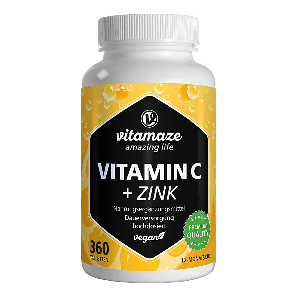 VITAMIN C 1000 mg hochdosiert+Zink vegan Tabletten VITAMIN C 1000 mg hochdosiert+Zink vegan Tabletten
