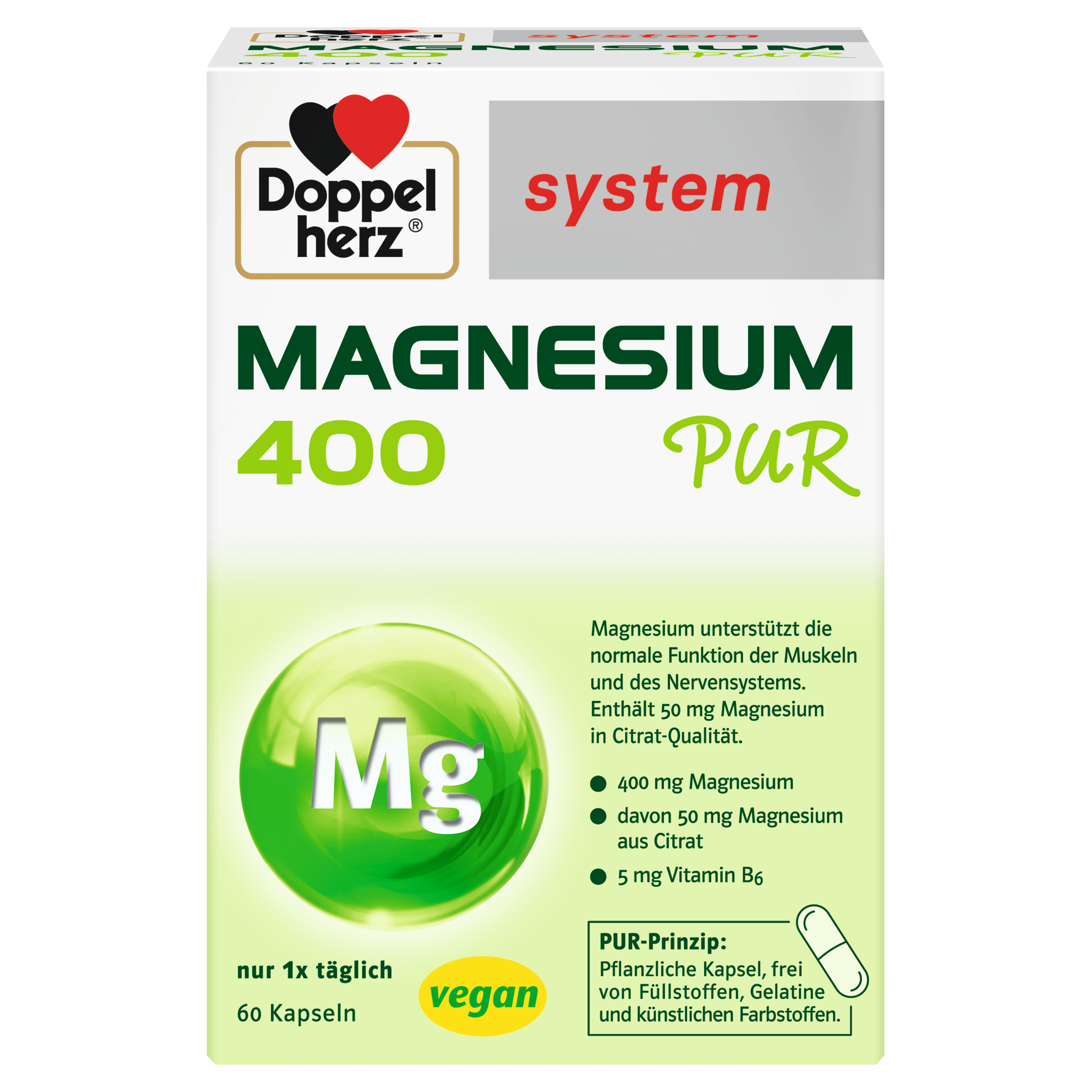 DOPPELHERZ Magnesium 400 Pur DOPPELHERZ Magnesium 400 Pur