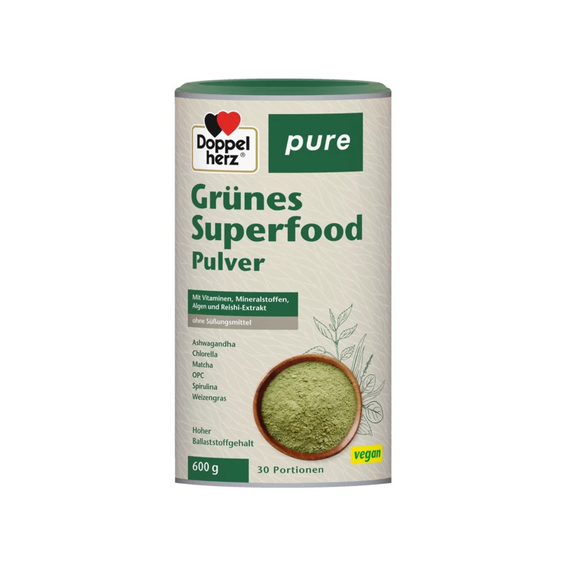 DOPPELHERZ Grünes Superfood pure Pulver DOPPELHERZ Grünes Superfood pure Pulver