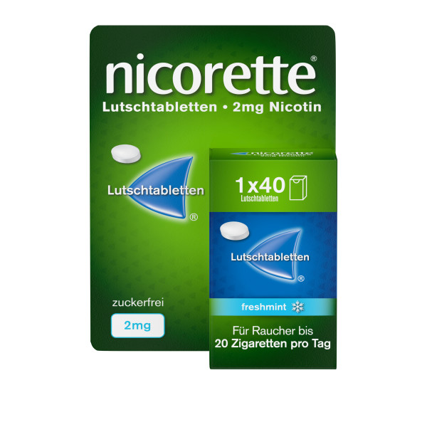 NICORETTE freshmint 2 mg Lutschtabletten gepresst NICORETTE freshmint 2 mg Lutschtabletten gepresst